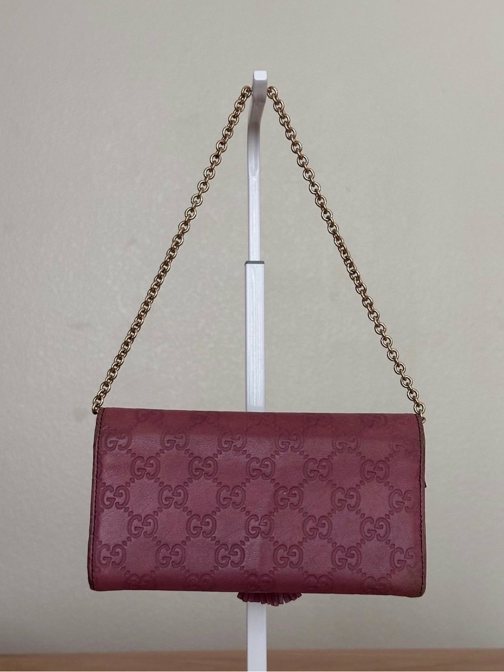 Gucci RARE 1955 horsebit Guccissima Emily chain wallet in very good condition. - Picture 2 of 13